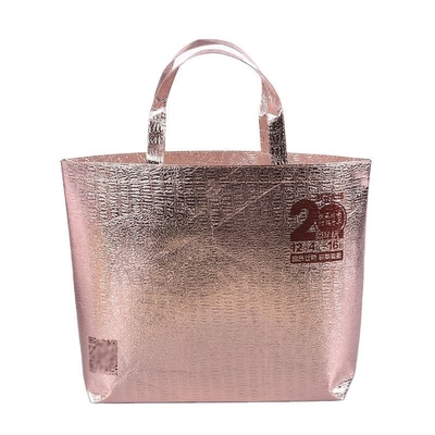 Portable Lamination Nonwoven Packaging Bag für Lebensmittel und Rose Gold Eco PP Material
