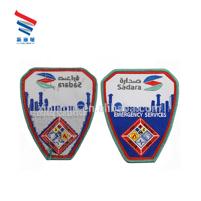 Custom Logo Gewebte Baumwolle/Zwillingsgarne Patches für die Promotion von Schulclubs