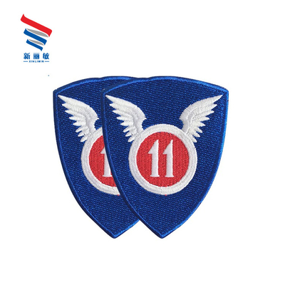 Custom Logo Gewebte Baumwolle/Zwillingsgarne Patches für die Promotion von Schulclubs