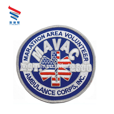 Custom Logo Gewebte Baumwolle/Zwillingsgarne Patches für die Promotion von Schulclubs