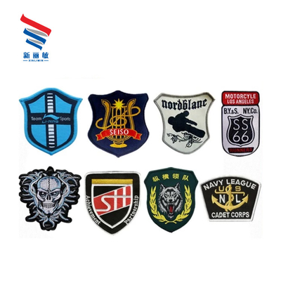 Custom Logo Gewebte Baumwolle/Zwillingsgarne Patches für die Promotion von Schulclubs
