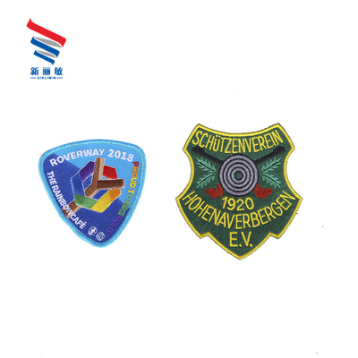 Individuelles Logo Golf Broderierte Gewebte Patches bei Direct mit Leinwand Stoff