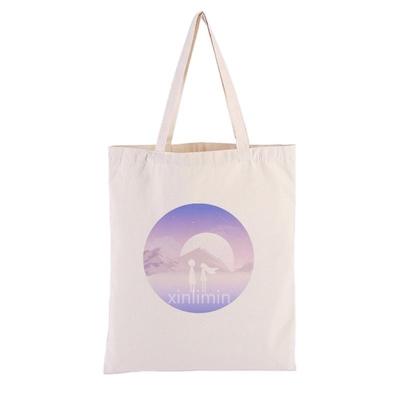 Custom Logo Custom Bio-Baumwolle Tote-Tasche Recycling-Baumwolle Leinwand-Tasche Schnürtasche