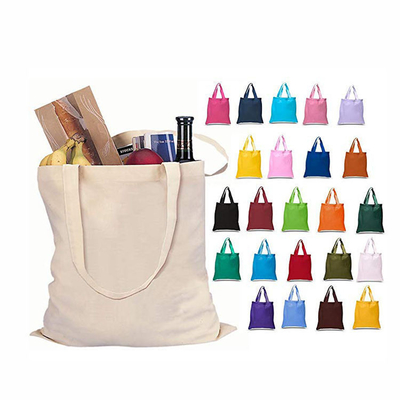 Ausstellung Mautgedruckte Öko-Recycelte Leere Einkaufstüte Einfache Bio-Baumwolle Leinwand Tote-Tasche Mit Logo