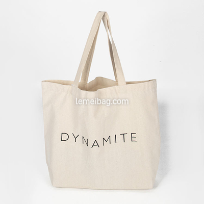 Ausstellung Mautgedruckte Öko-Recycelte Leere Einkaufstüte Einfache Bio-Baumwolle Leinwand Tote-Tasche Mit Logo
