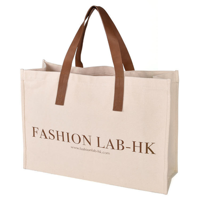 Ausstellung Mautgedruckte Öko-Recycelte Leere Einkaufstüte Einfache Bio-Baumwolle Leinwand Tote-Tasche Mit Logo