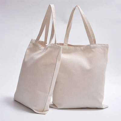 Einfache, leere Bio-Calico-Baumwolle Leinwand Lebensmittelgeschäft Tote Bag Custom Logo Größe gedruckt