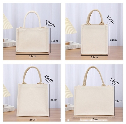 Tasche Quadratform Laminate wasserdichte Leinwand Baumwolle Shopping Tote Strandtasche für die Werbung