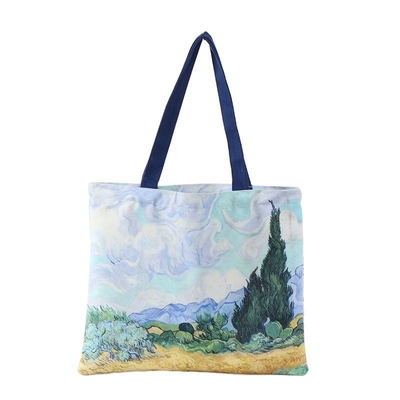 Custom Logo gedruckt recycelter wiederverwendbarer Sublimation Tote Bag für Geschäfte