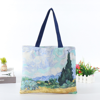 Custom Logo gedruckt recycelter wiederverwendbarer Sublimation Tote Bag für Geschäfte