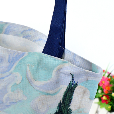 Custom Logo gedruckt recycelter wiederverwendbarer Sublimation Tote Bag für Geschäfte