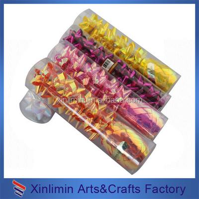 Metall-Bürstenband Weihnachtsgeschenkverpackung Kunststoffbogen für alle Arten von Geschenkboxen