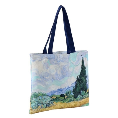 Custom Logo gedruckt recycelter wiederverwendbarer Sublimation Tote Bag für Geschäfte