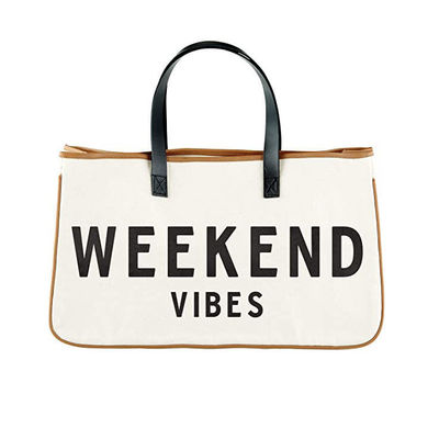 Großes Leinwandgepäck für den Urlaub Wochenende Sommerurlaub Strandtote-Tasche mit Ledergriffe