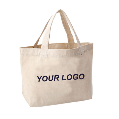 100% Baumwoll-Shopping Custom Printed Logo Beach Canvas Tote Bag für Geschäftsshopping