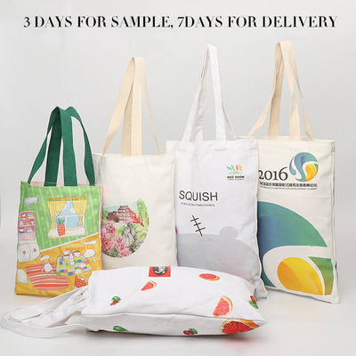 Einfache weiße, leere, Baumwollwäsche-Tote-Tasche mit Custom-Print-Logo für den Einkauf