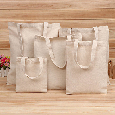 Einfache weiße, leere, Baumwollwäsche-Tote-Tasche mit Custom-Print-Logo für den Einkauf