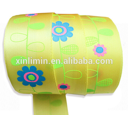 Verpackungsband mit individuell gedrucktem Logo 3 mm-100 mm Breite Satin/Grosgrain Stofftyp