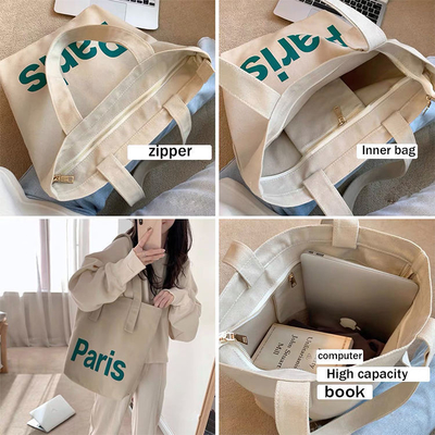 Einfach-Schulter-Portable Baumwoll-Tote-Einkaufstüte mit OEM-Service und Pantone-Farben