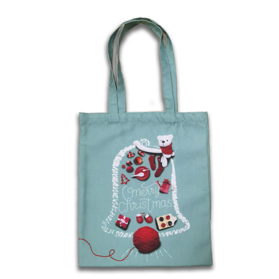 Polyester-Baumwolle-Lager-Einkaufstüte anpassbare Logo-Größe für Weihnachtsgeschenke OEM/ODM