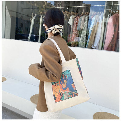 OEM-Anpassung Schwerlast-Baumwoll-Leinwand-Shopping-Tote-Tasche mit individuellem Logo-Design