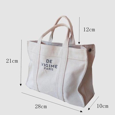 Dicke Stoffe Große Kapazität Anpassungsfähige Umweltschonende Baumwolle Leinwand Tote Einkaufstüte