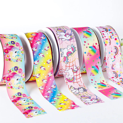 Silk Edge Einhorn Grosgrain Band mit Satingewebe aus 100% Polyester
