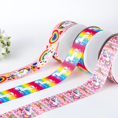 Silk Edge Einhorn Grosgrain Band mit Satingewebe aus 100% Polyester