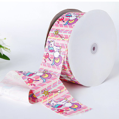 Silk Edge Einhorn Grosgrain Band mit Satingewebe aus 100% Polyester