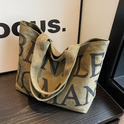Grenzüberschreitende Handtasche für Frauen mit Sprengstoff-Briefdruck und großer Tragfähigkeit