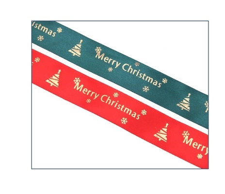 Frohe Weihnachten Alfabet Gewebte Randband für Custom Festival Roll Dekoration