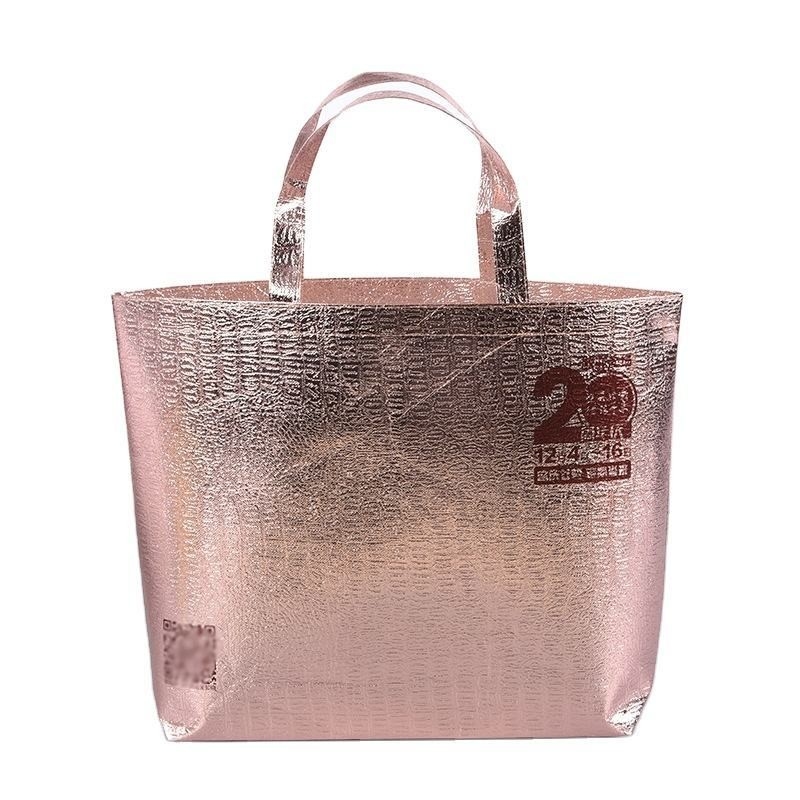 Portable Lamination Nonwoven Packaging Bag für Lebensmittel und Rose Gold Eco PP Material