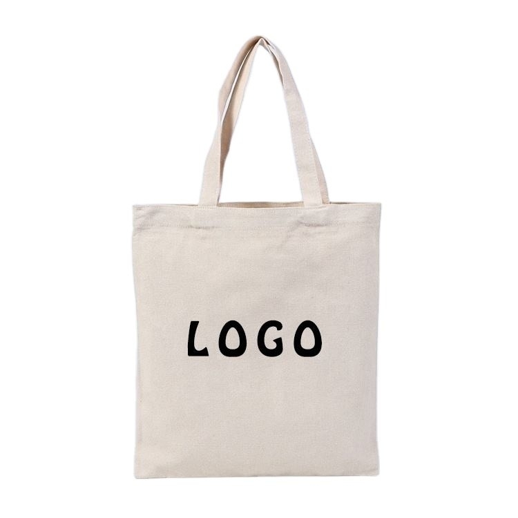 Ausstellung Mautgedruckte Öko-Recycelte Leere Einkaufstüte Einfache Bio-Baumwolle Leinwand Tote-Tasche Mit Logo