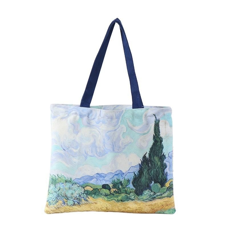 Custom Logo gedruckt recycelter wiederverwendbarer Sublimation Tote Bag für Geschäfte