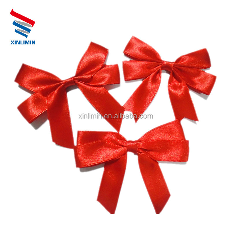 Handgefertigter roter Satinbandbogen für B2B-Geschenkverpackungen erhöhen Sie Ihr Präsentationsspiel