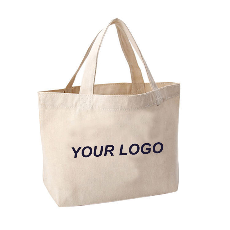 100% Baumwoll-Shopping Custom Printed Logo Beach Canvas Tote Bag für Geschäftsshopping