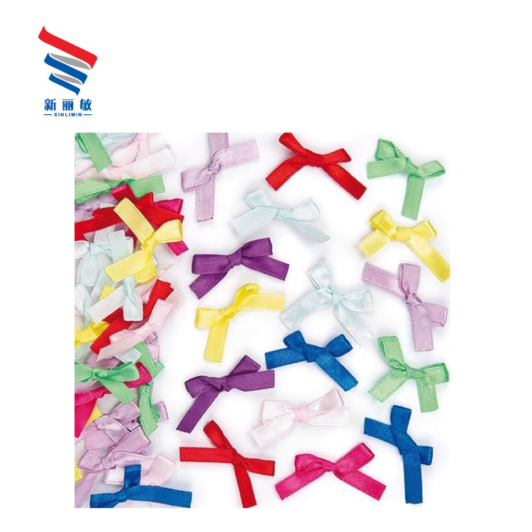 100% Polyester Vorgefertigte Mini Satin Band Bogen für Unterwäsche anpassbar und OEM Willkommen