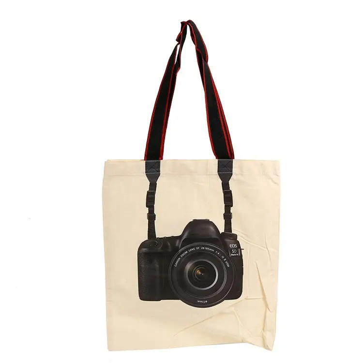 Anpassbare Bildschirmdruckkamera Shopping Tote Bag für langlebige und personalisierte