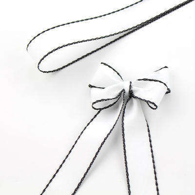 Einfache Ivory Satin Car Ribbon Bogen für Hochzeitshaare Accessoires